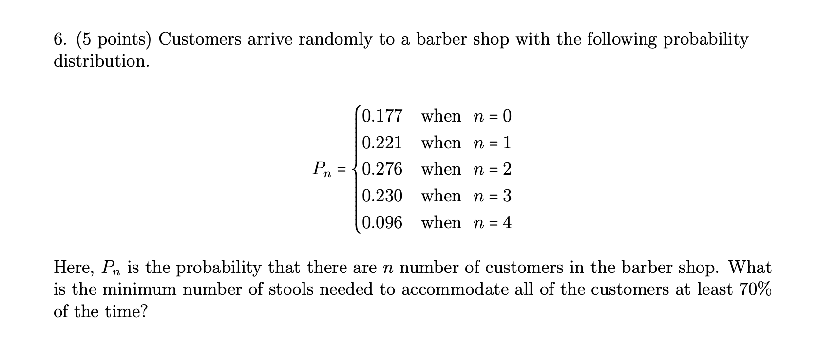 p =5 and standard deviation o = 2.5. (a) (5 points) Calculate
