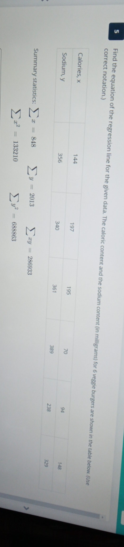 show the methods and the answer correct notation.) Find the equation of