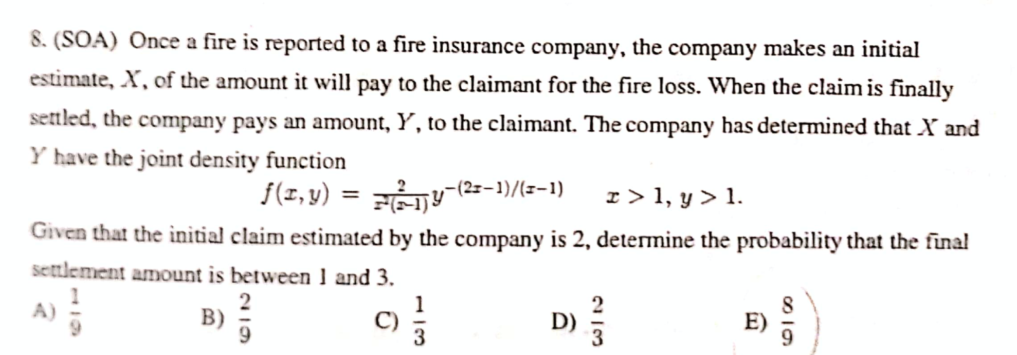 Hello, can you please explain me this problem ? 8. (SOA) Once