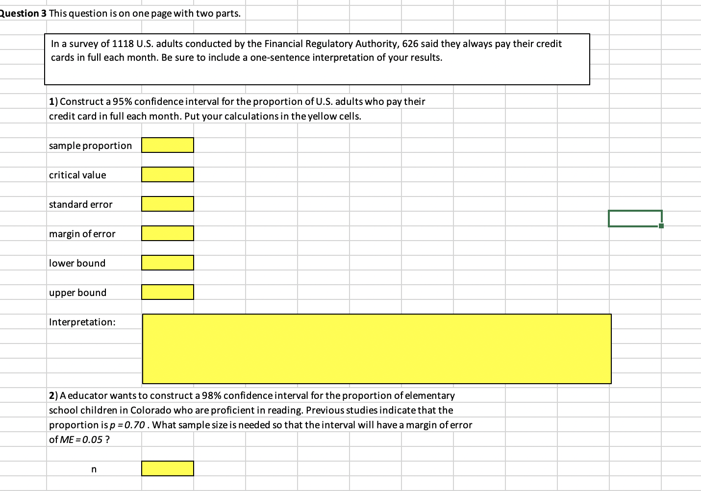  Question 3 This question is on one page with two parts.