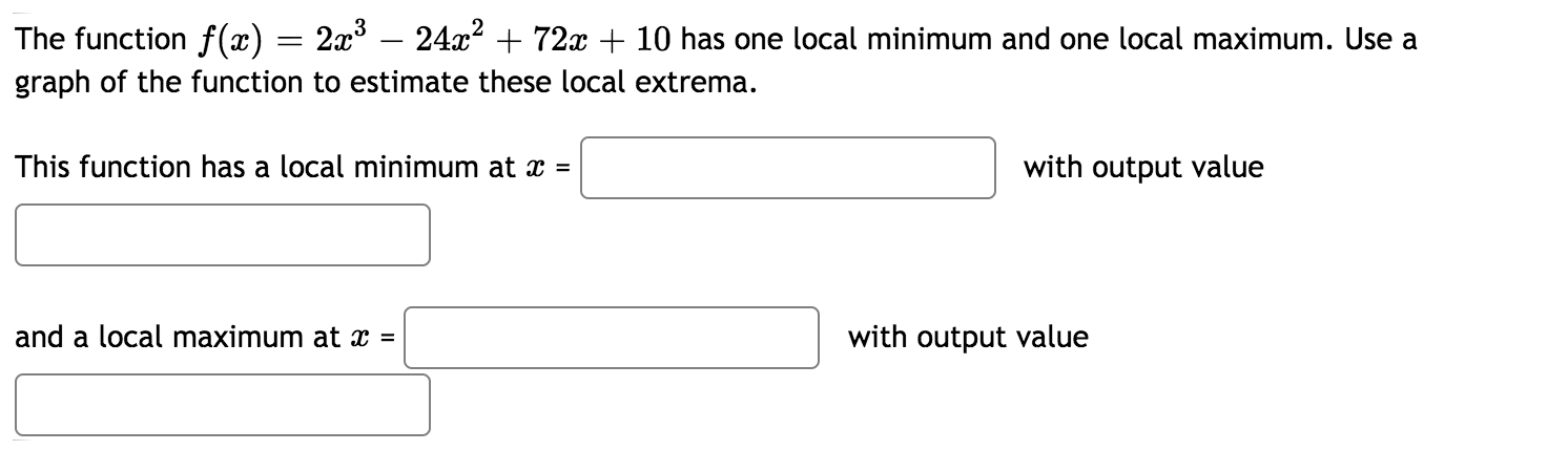  -The function f(m) = 23:3 249:2 + 72:): + 10 has