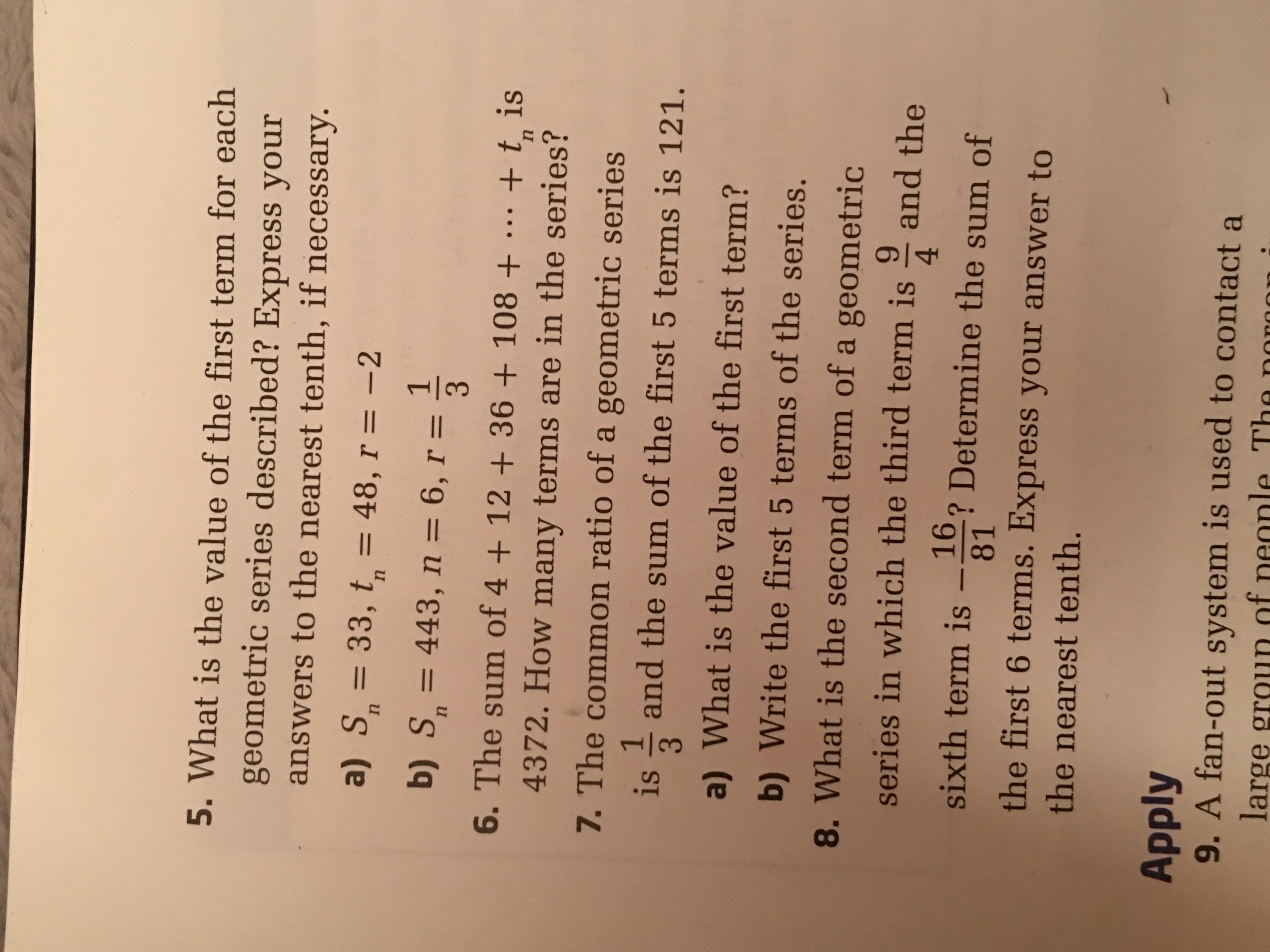 this is a geometry series. please explain thoroughly and step by step