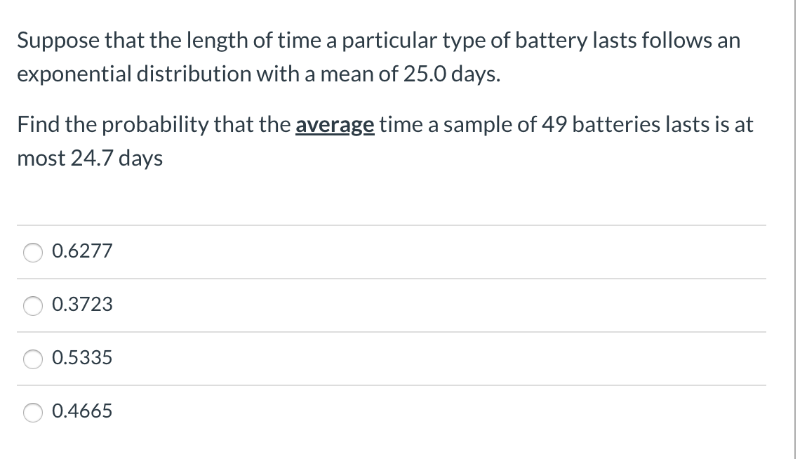 for the length of time % of this particular type of battery