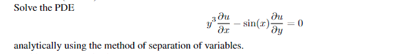 Hi, need help with below problem: Solve the PDE du On ar