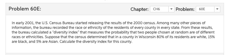 ______________________________________ Problem 60E: Chapter: CH6 Problem: 60E In early 2001, the U.S.