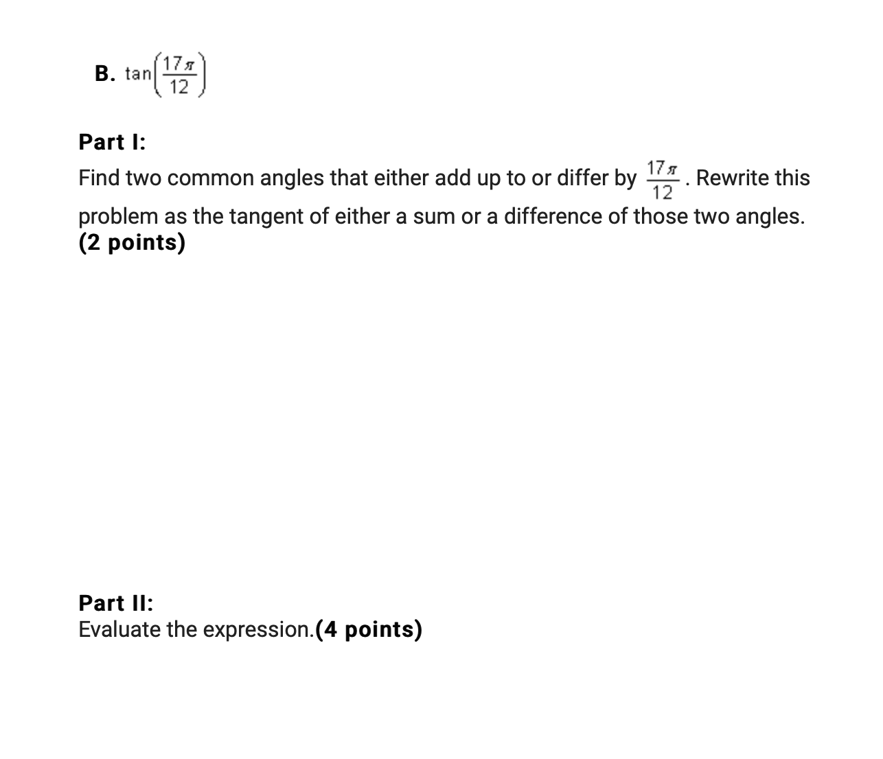 of the following. Do not use a calculator answers given as decimals