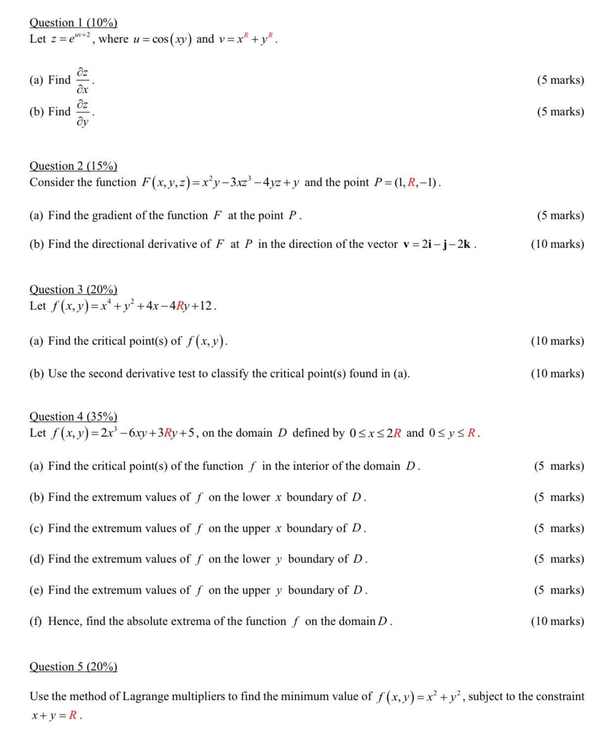 Please help to solve Question 1 to Question 5 Question | (10%)