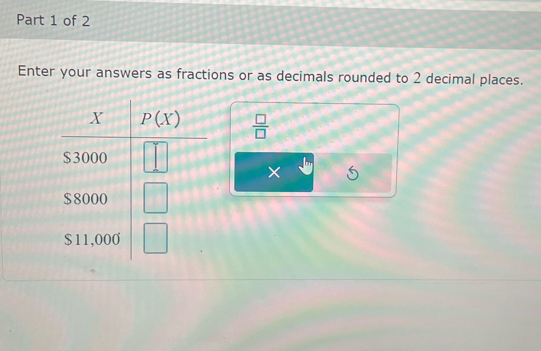 Investment Return Construct a probability distribution for the data and draw a