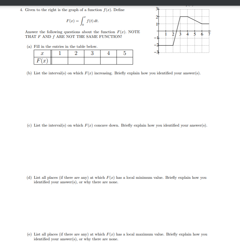 I need help with this question 4. Given to the right is