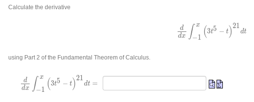 3 16sin (c)da using Part 1 of the Fundamental Theorem of Calculus.