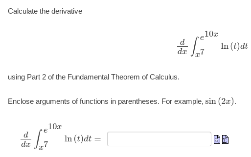 3 16 sin (x)de = NumberCalculate the derivative 21 3+5 - t
