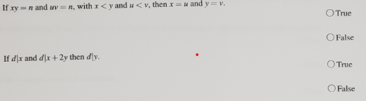 True or False: No additional information needed If xy = n and