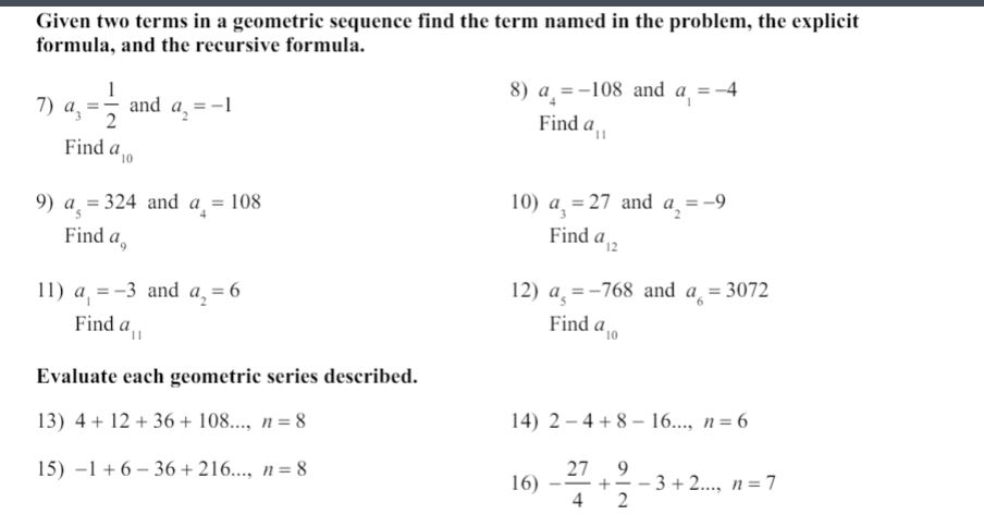 26, -4, =34, 64, ... 41, 2, 6, 24, .. Find a__
