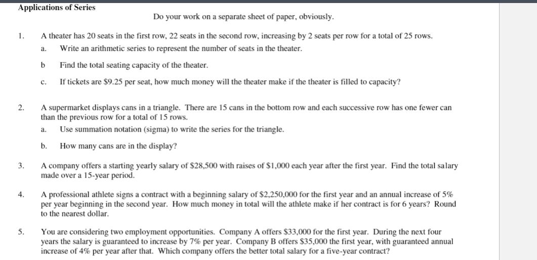 formula. 5) a,= -39 and a,= -99 Find a., 7) a.= 104