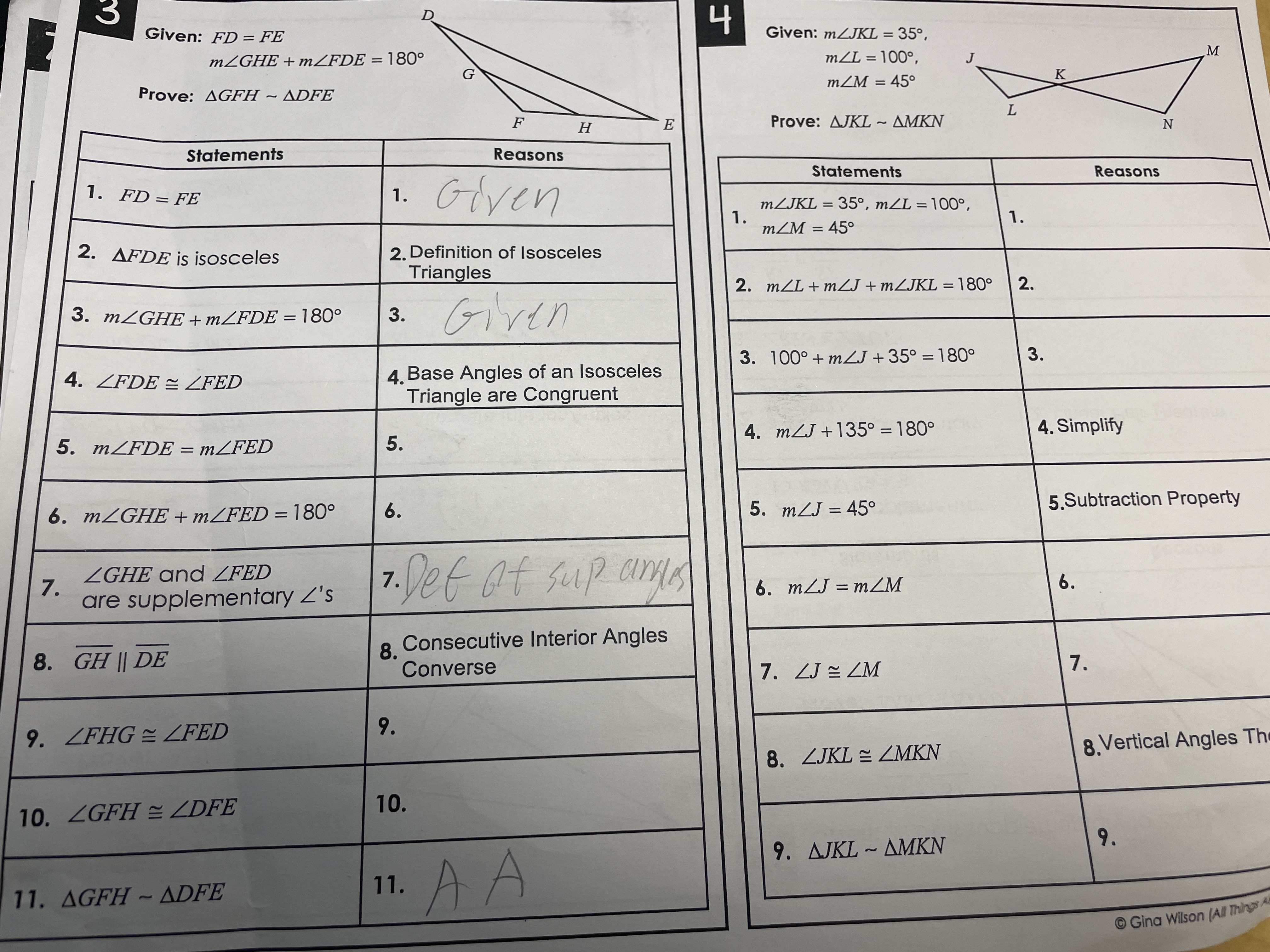 = 180 mLL = 100, Prove: AGFH ~ ADFE m/M = 450