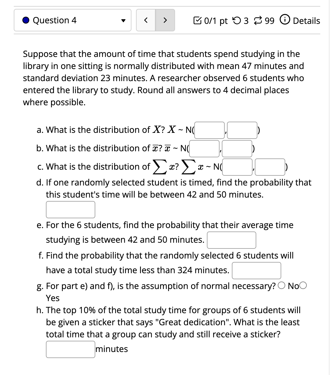 and the standard deviation is 2.5 minutes. 48 runners are randomly selected