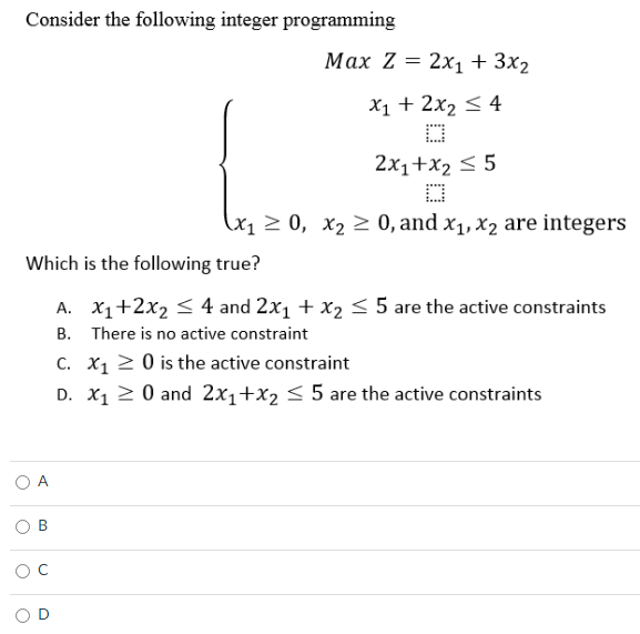 + 5x2 X1 X1 + x2 -2 (x1 20, X2 20 The