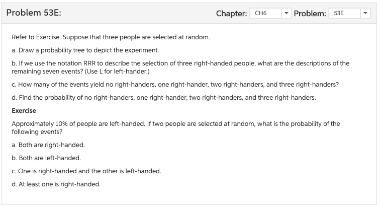 --------------------------------------- Problem 53E: Chapter: CH6 Problem: 53E Refer to Exercise. Suppose that