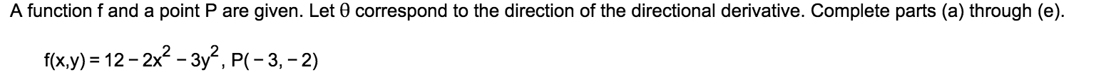  A function f and a point P are given. Let 9