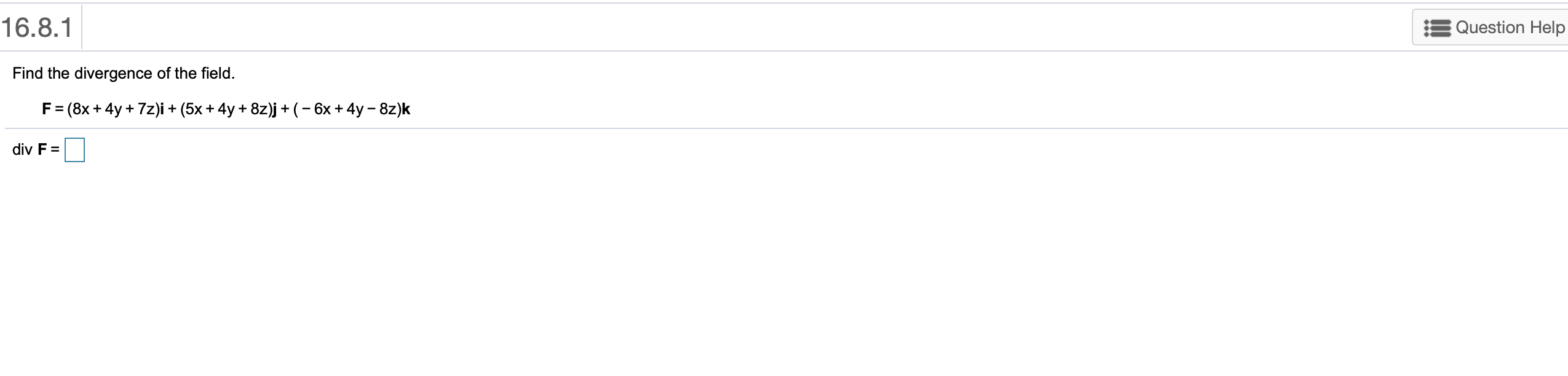 = (y - 3x)i + (5z - 5y)j + (2y - x)k