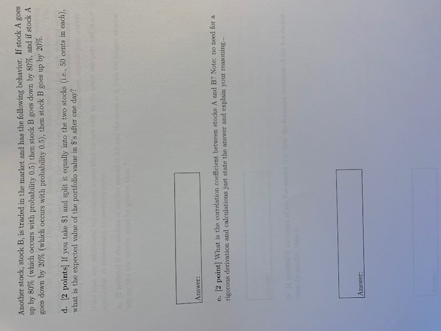 that I can check work. Many thanks! Problem 1. [10 points] Expected