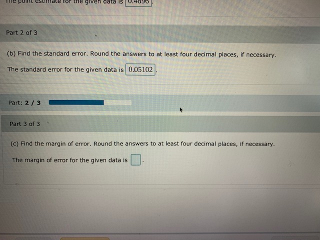 interval for u will have a margin of error equal to 3.97