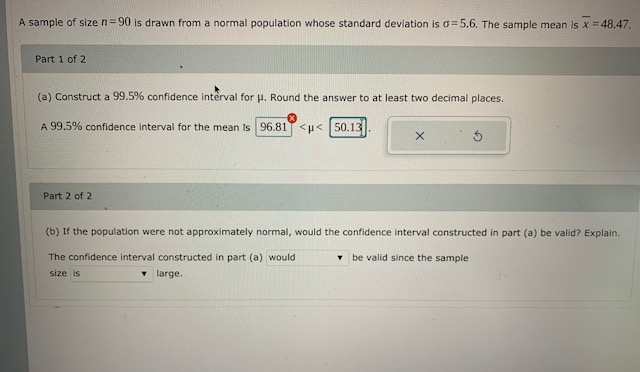 level is (Choose one) Larger X 5 SmallerA population has standard deviation