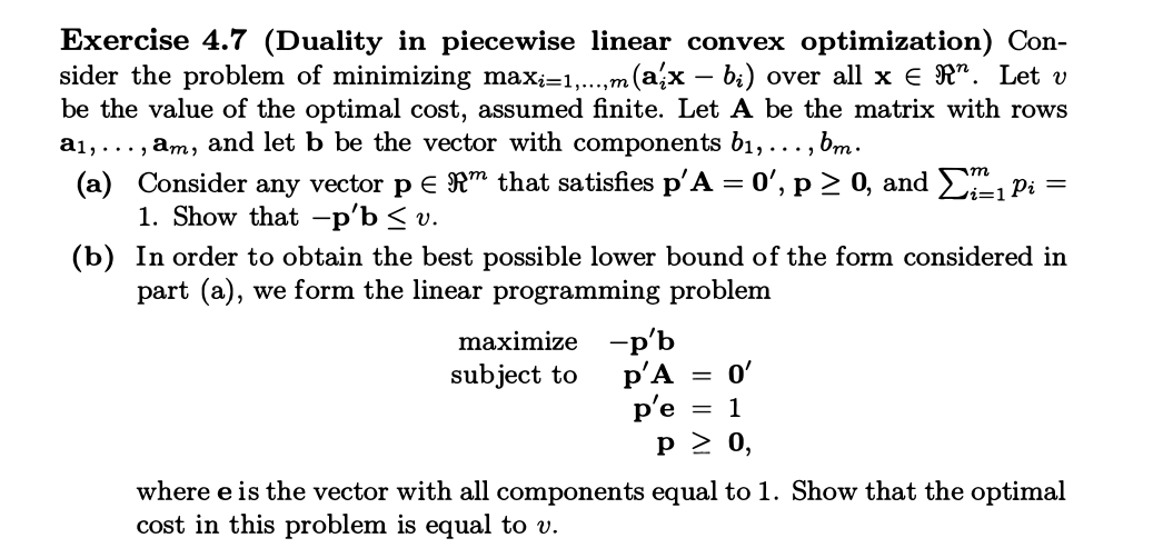 assume that the rows of A are linearly independent. For each one