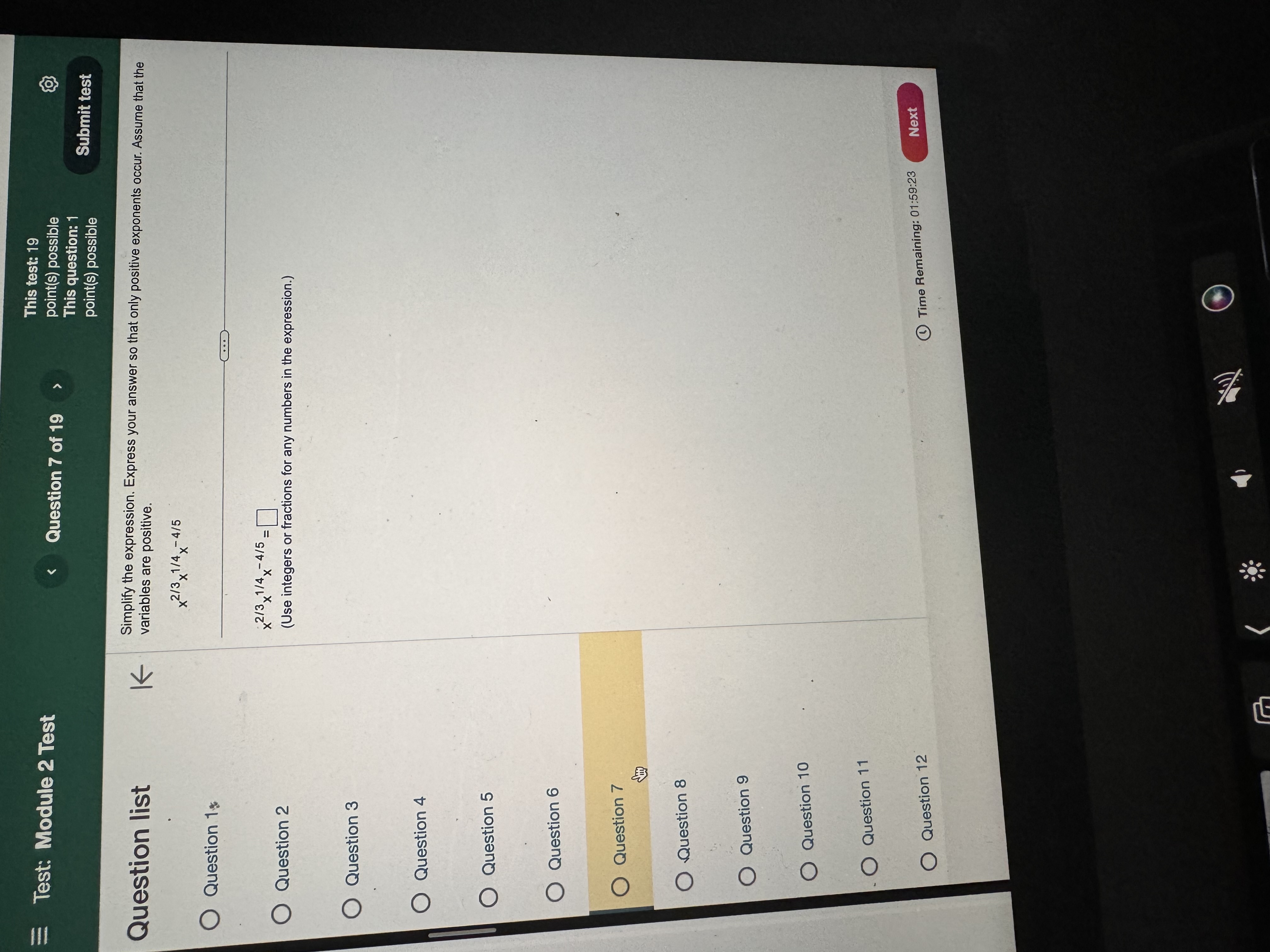 Question 3 O Question 4 Question 5 O Question 6 Question 7