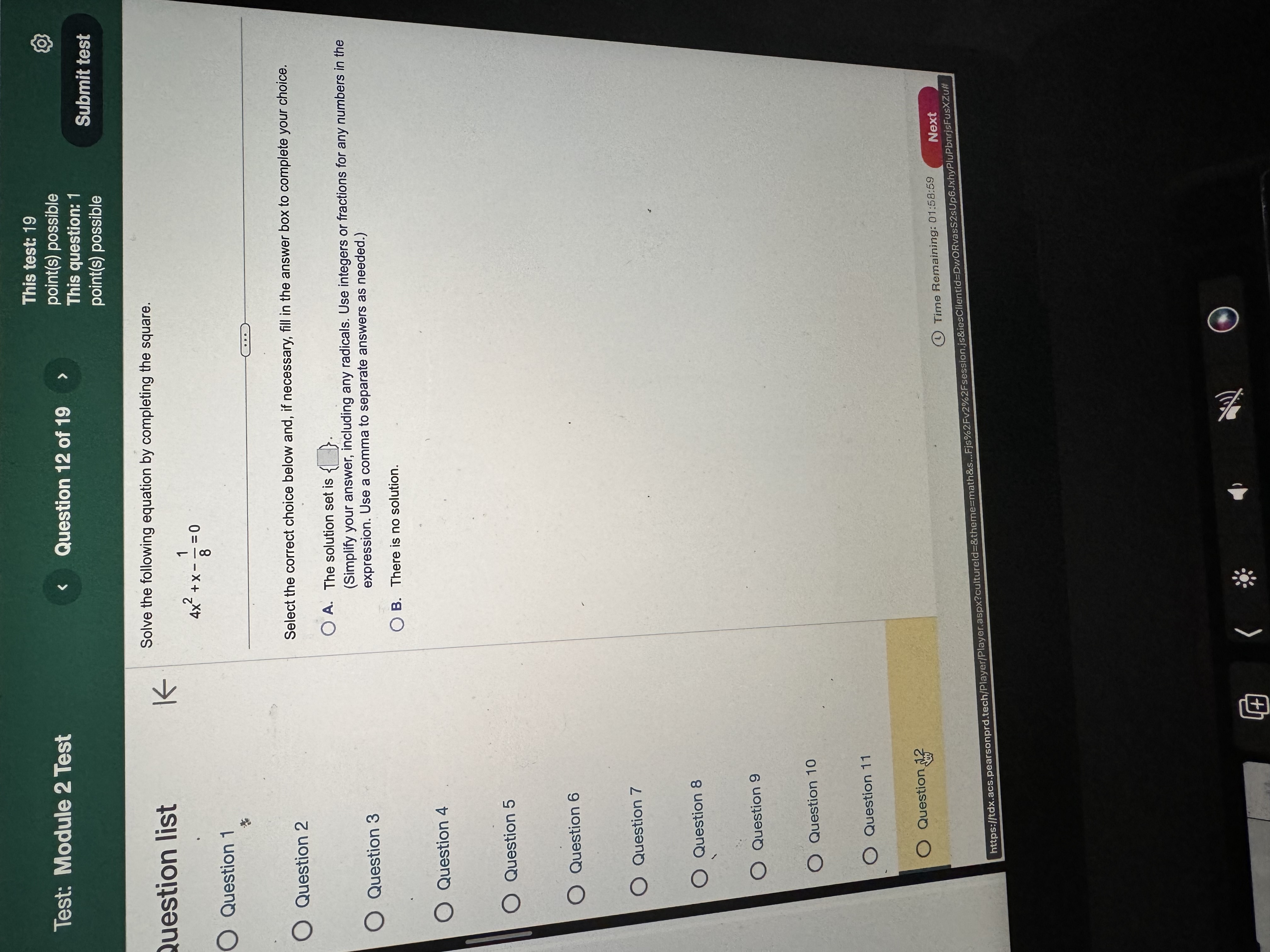 17x - 12 4x2 -x - 14 O Question 1% 25x +