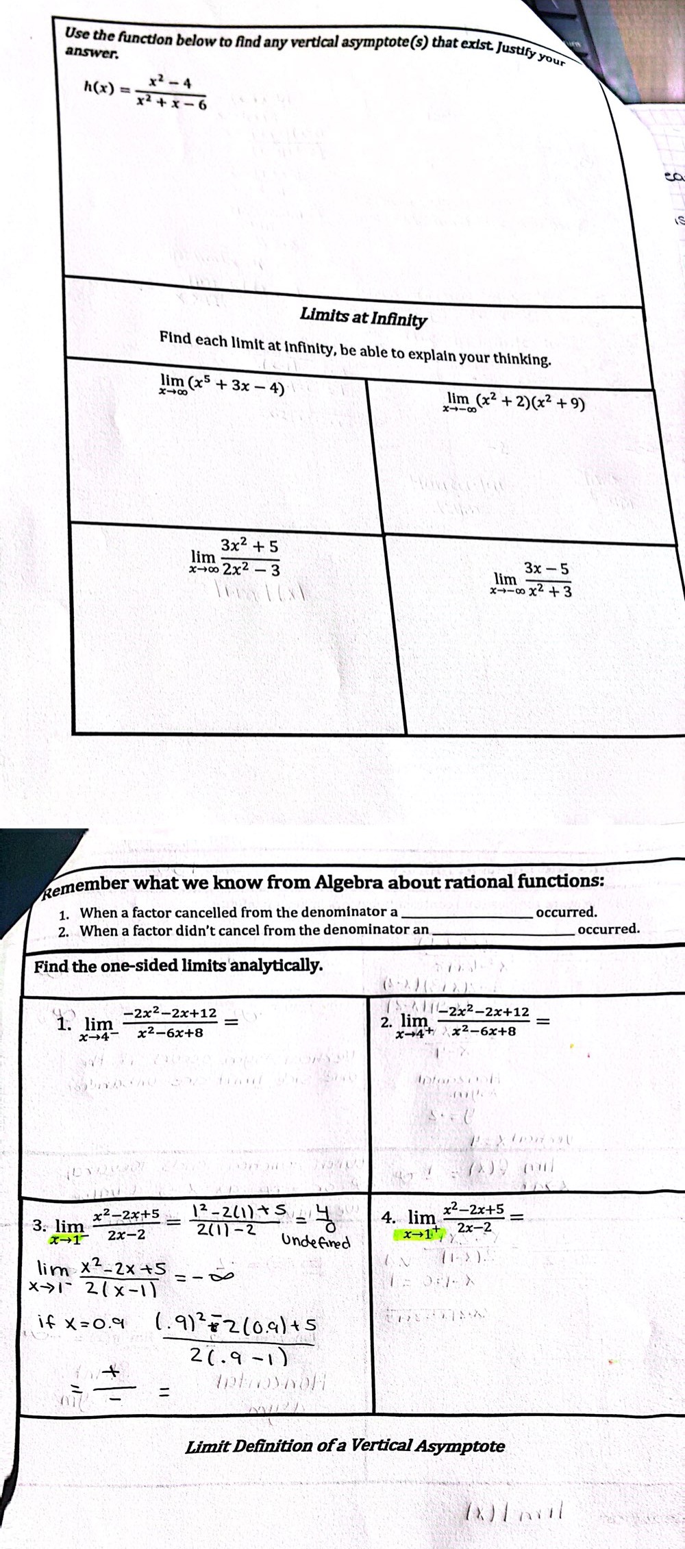 answer. Use the function below to find any vertical asymptote (s)
