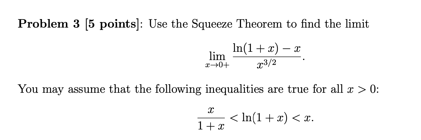 Please answer the following problem. Show all work. Problem 3 [5 points]: