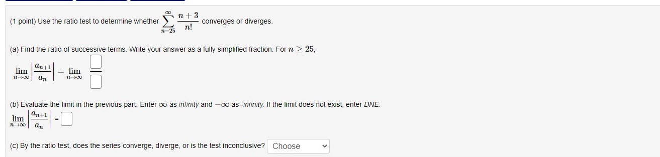 negative infinity, or DIV if it diverges but not to infinity or