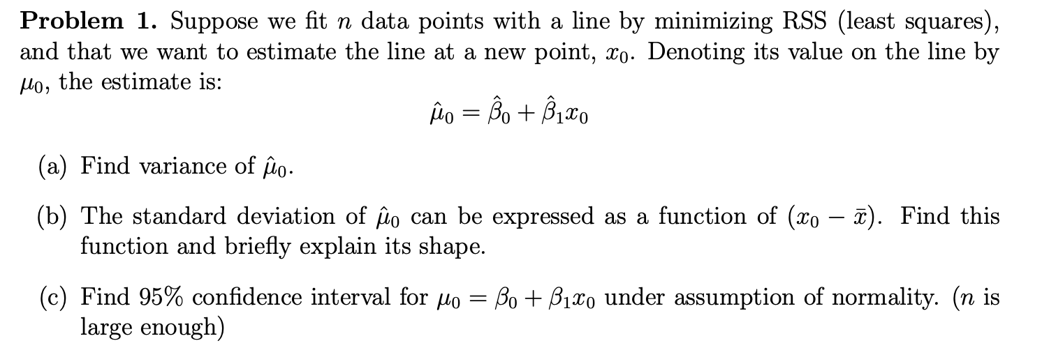Not sure how to solve this Problem 1. Suppose we t 12