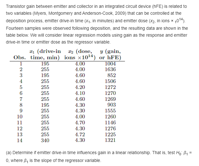 the data. {h} Fit a regression line through the origin. is} Plot