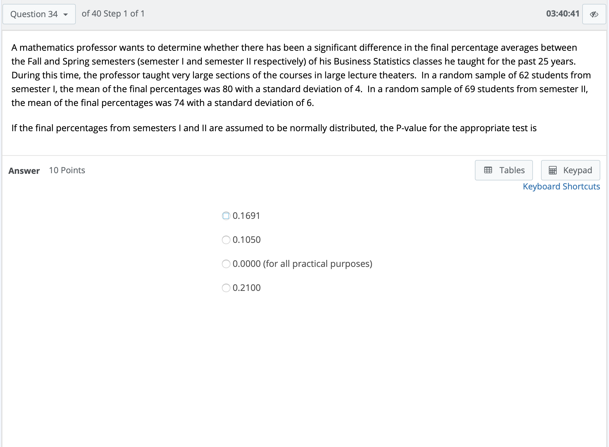 respective population proportions? A survey was done on the issue of whether