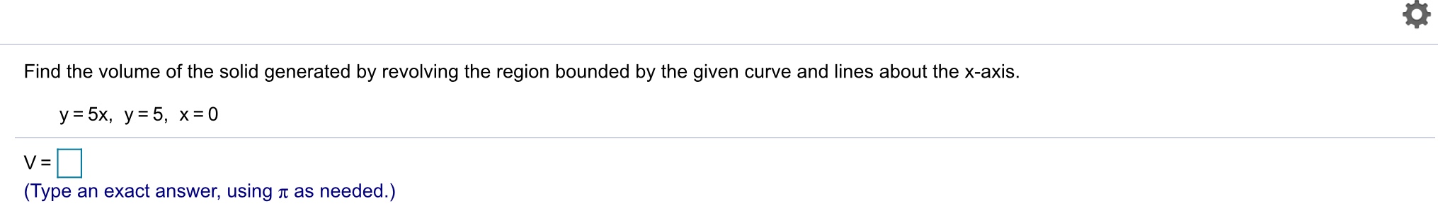 line y = 3 around the line y = 3. Give your