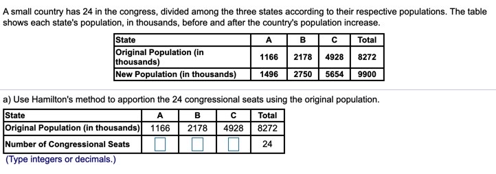 teaching assistants to be divided among three courses, according to their respective