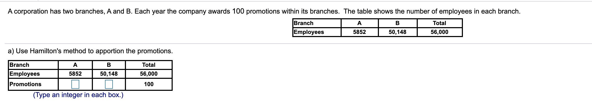enrollments. The table shows the courses and the number of students enrolled