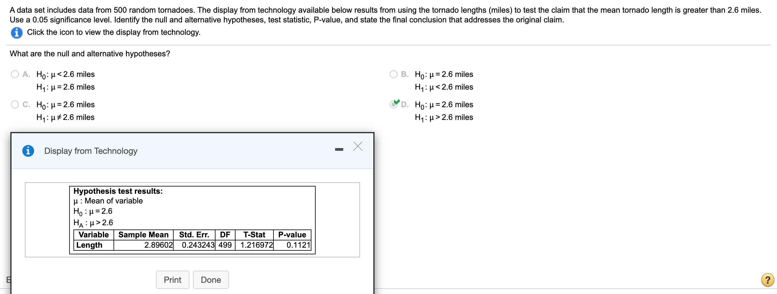 statistic and p-value. Identify the test statistic. (Round to two decimal places