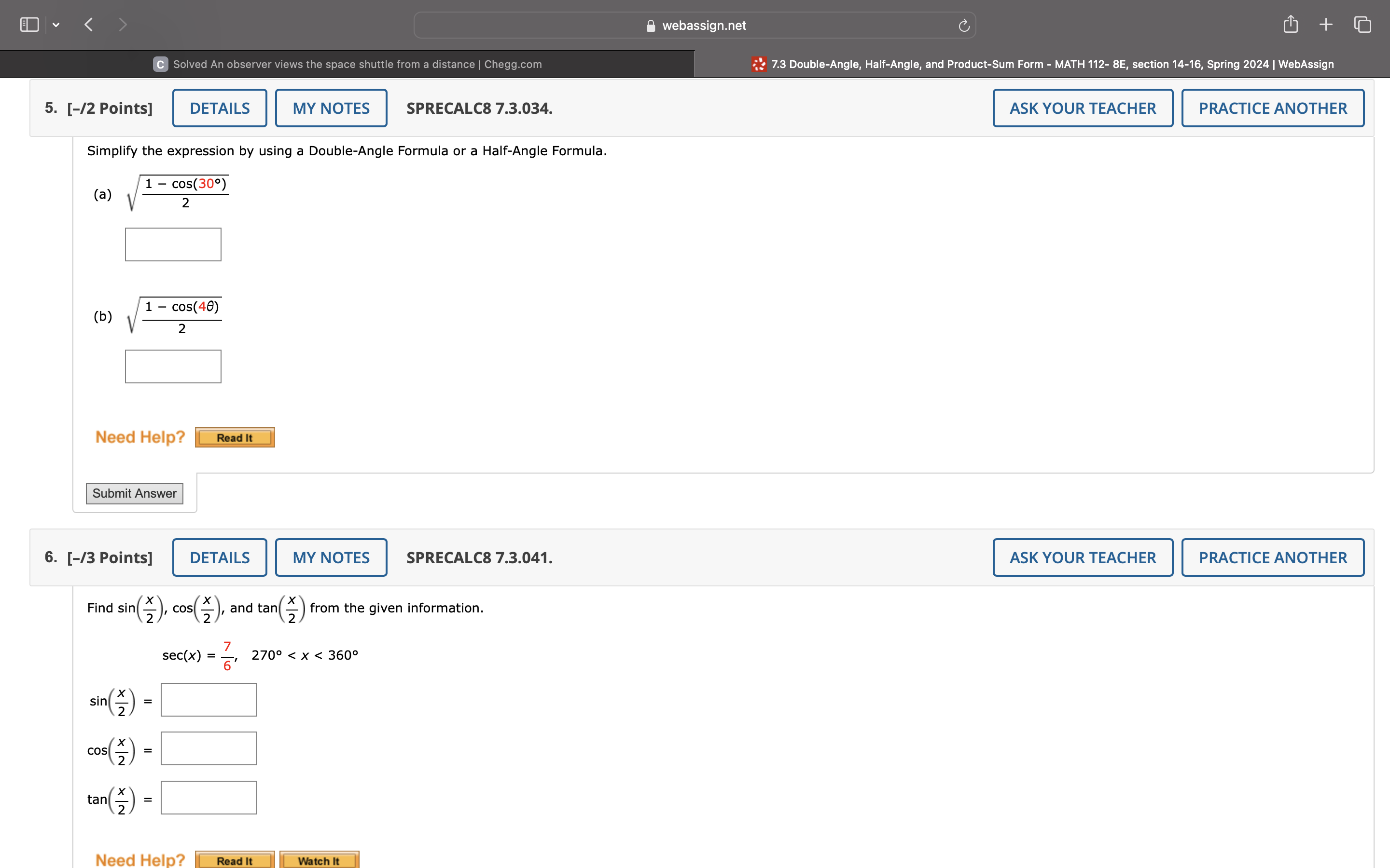 is an identity? Yes No Prove your answer. (Simplify your answers completely.)