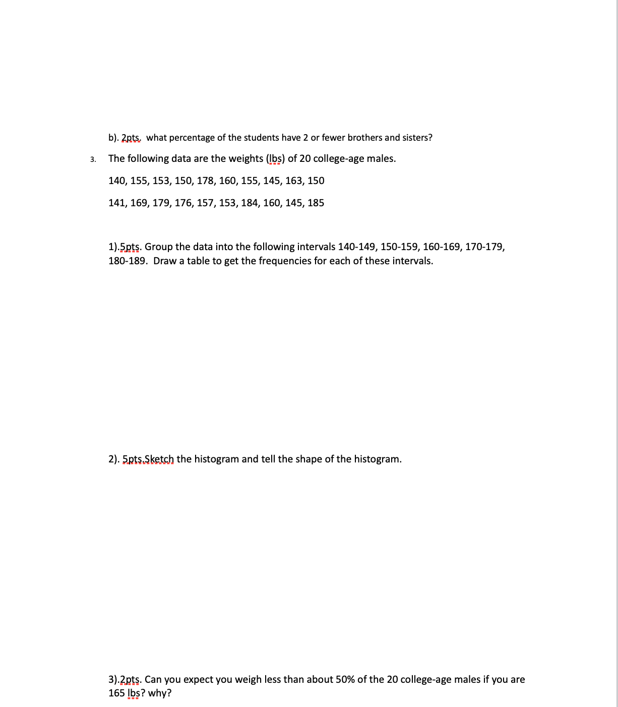 the assignment 1. The following data are the number of times that
