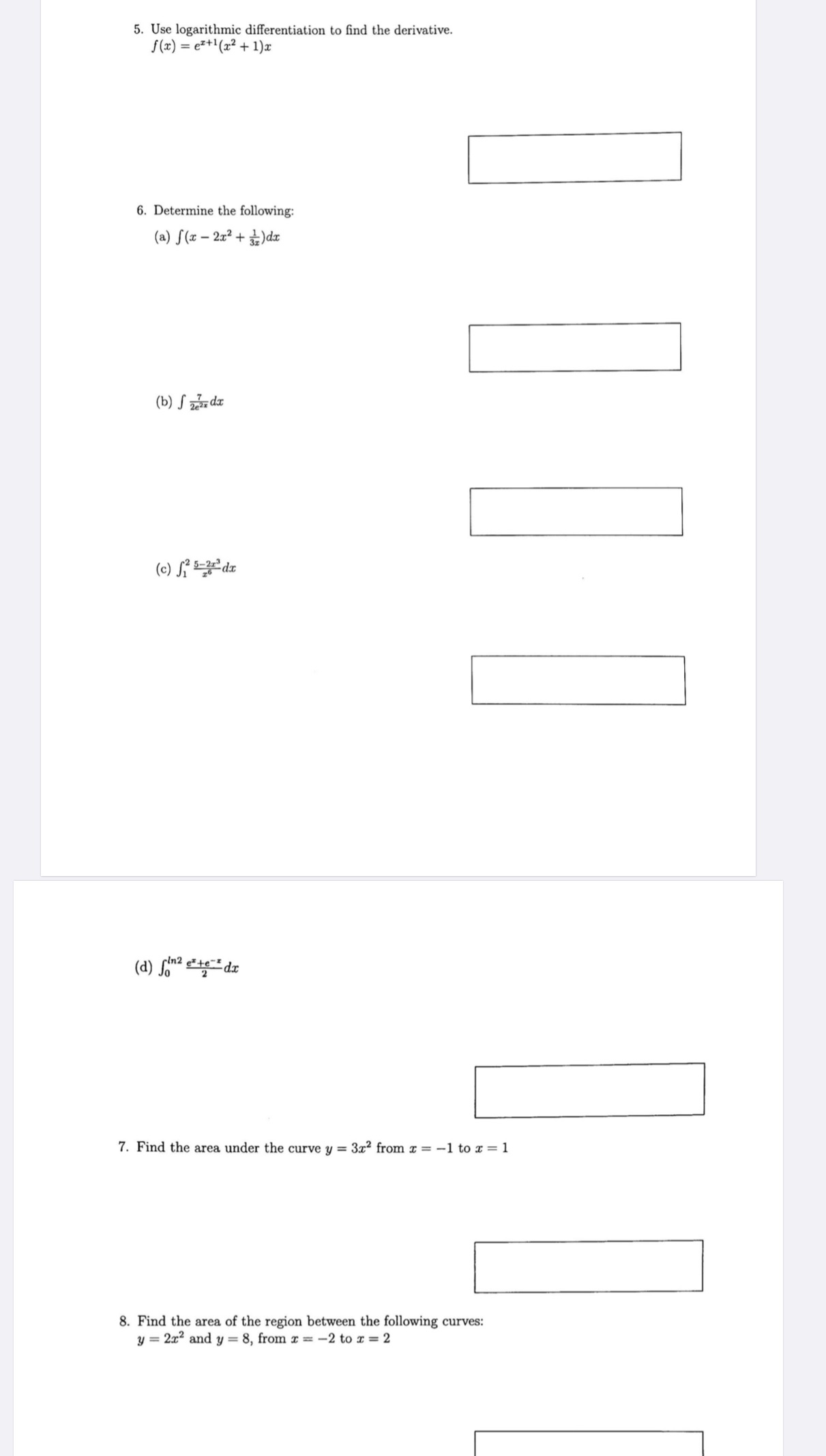 Please help 5. Use logarithmic differentiation to find the derivative. f(x) =