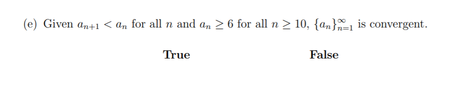  (e) Given an+1