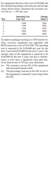salvage value in 3 years ( which is its estimated connomic service