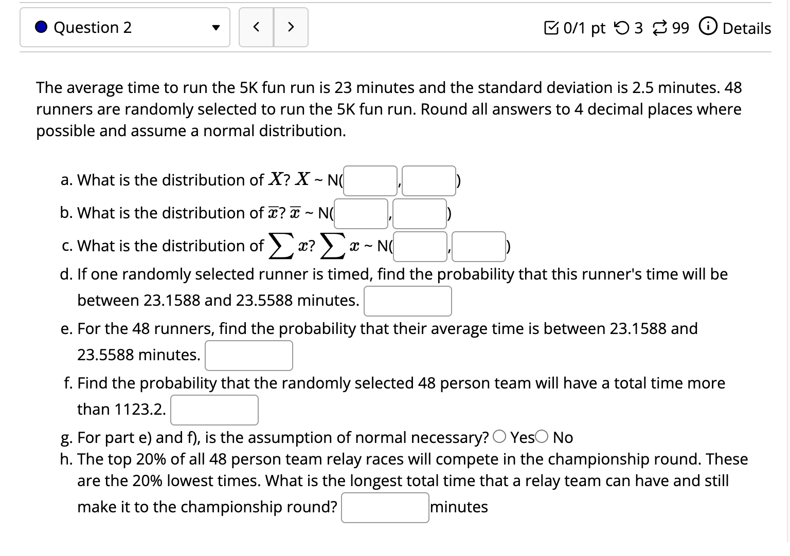  @ Question 2 v & 0/1 pt 3 299 @ Details