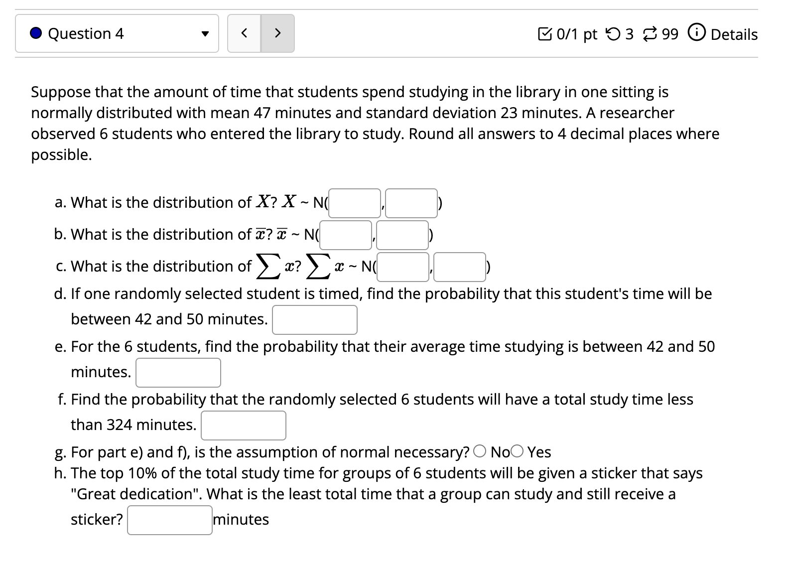 and the standard deviation is 2.5 minutes. 48 runners are randomly selected