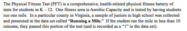 teacher wanted to test whether her county's students are falling below the