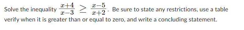 solve the inequality, example is proved on how to Solve the inequality