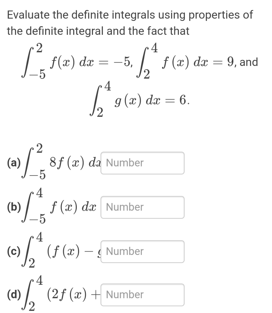 What are the steps to solve for this problem? Evaluate the definite